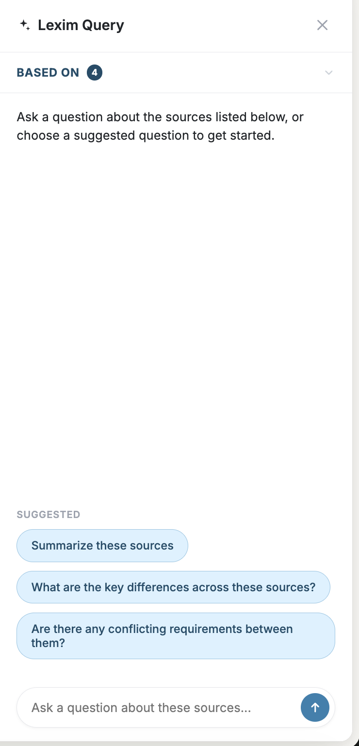 Conversational AI Query Interface with Suggested Regulatory Prompts