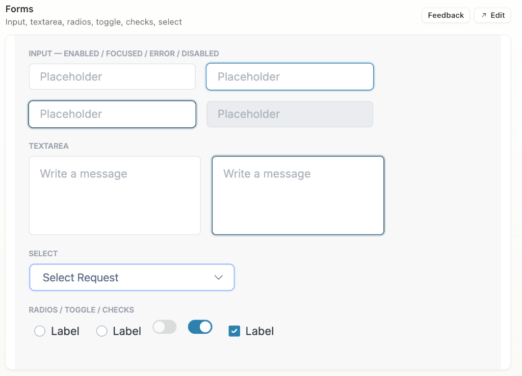 Forms Design Components