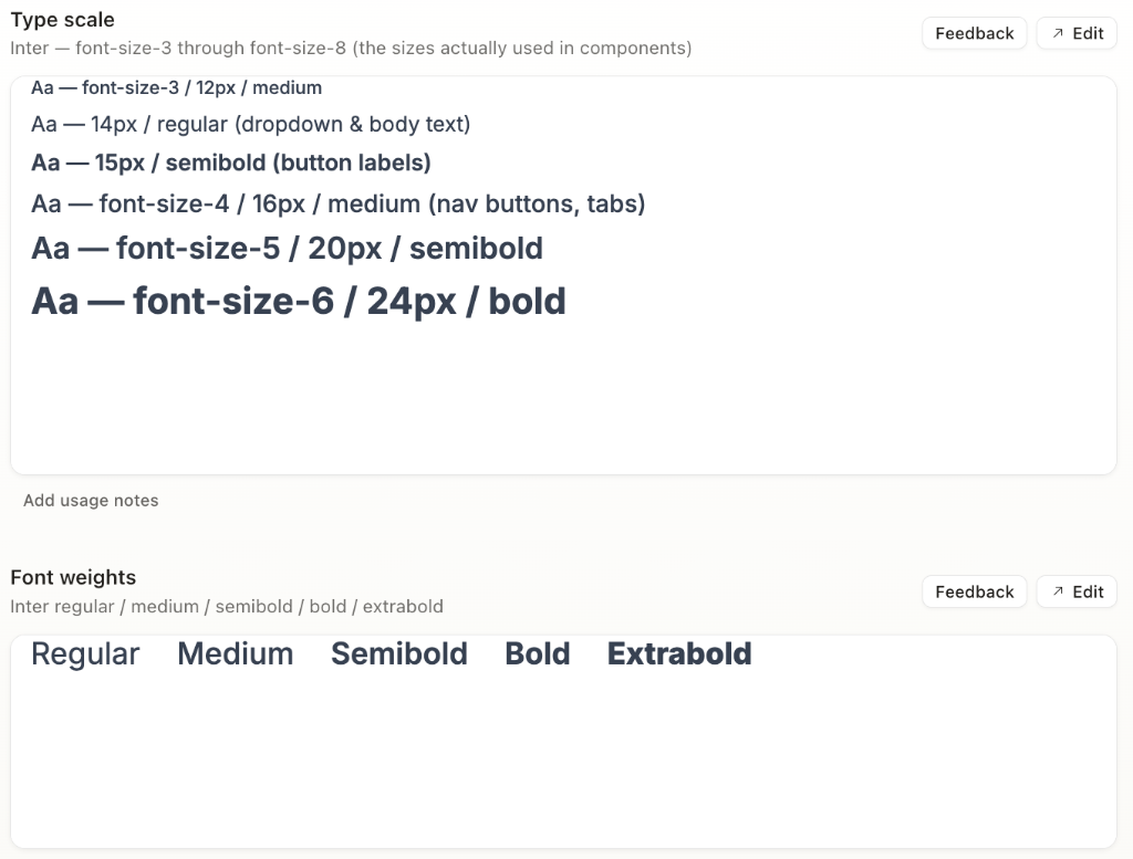 Typography Tokens